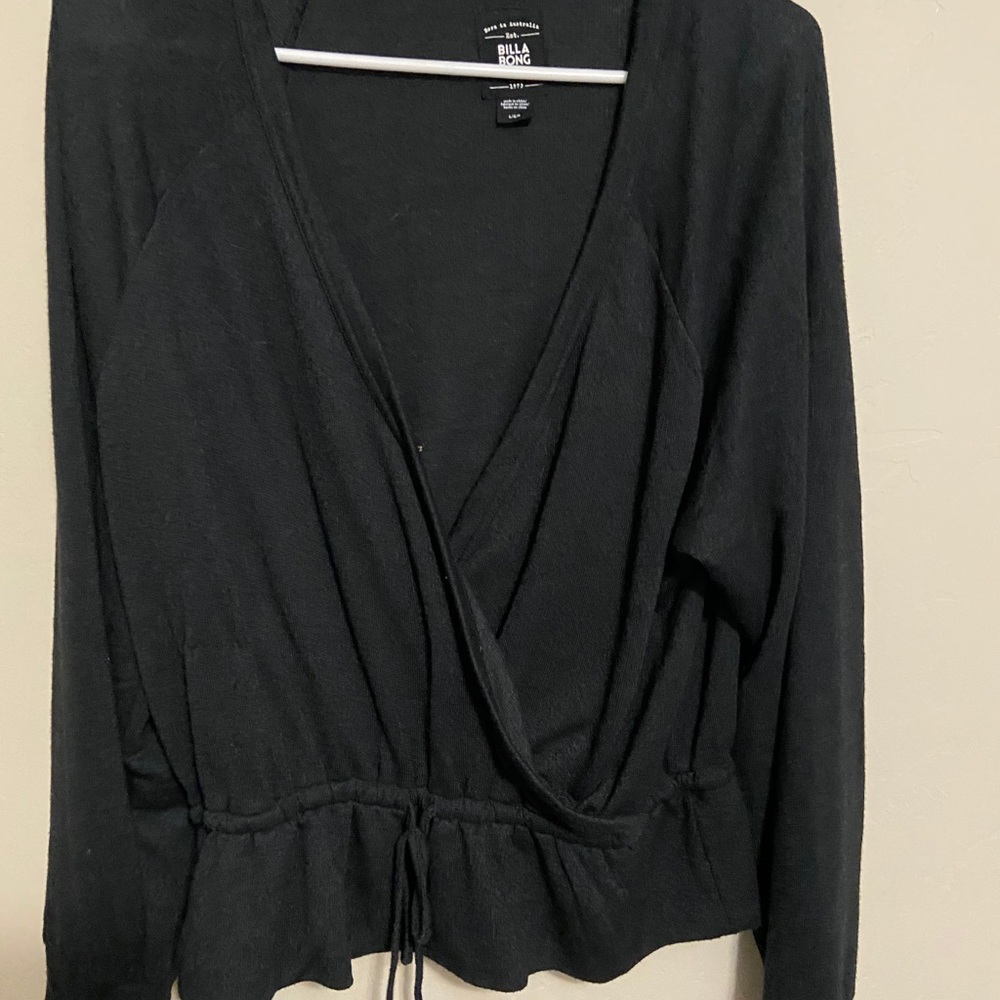 Billabong Gray Sweater w/ Tie around the waist